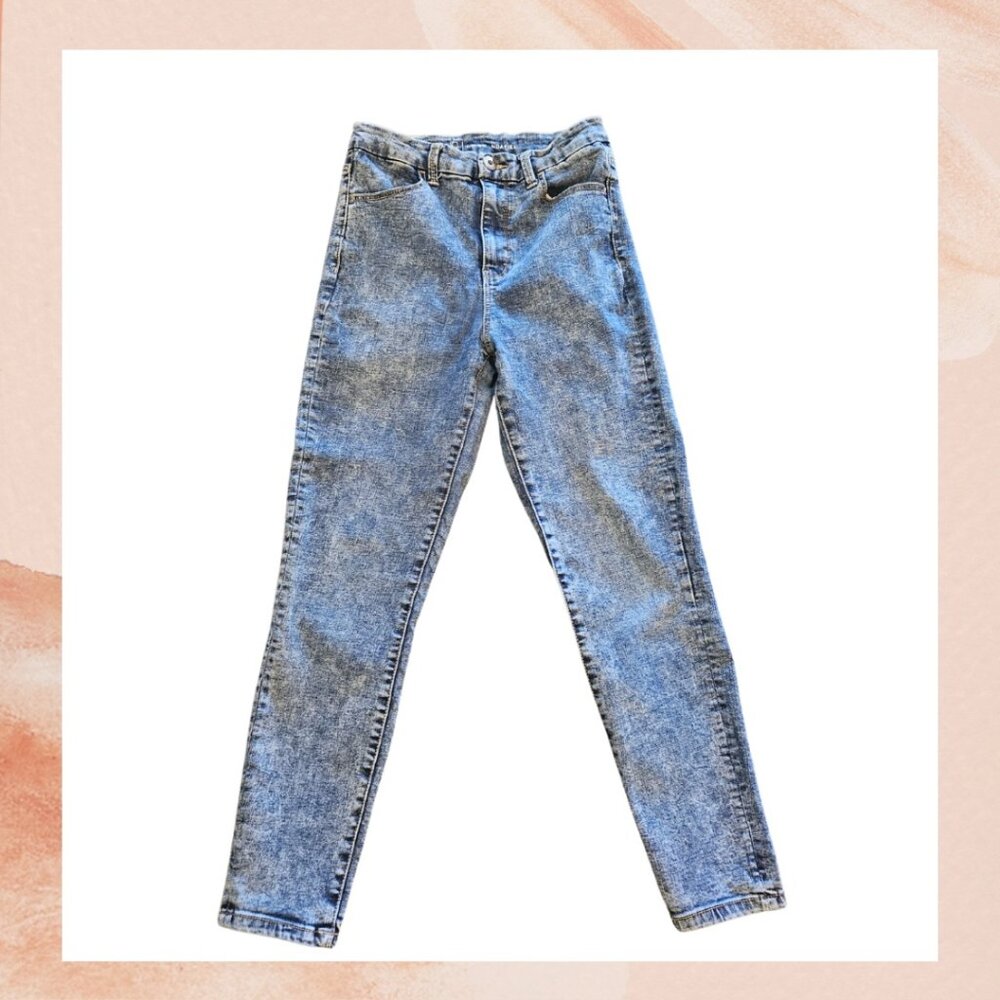 Acid Medium Wash Skinny Ankle Jeans